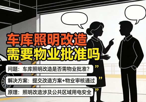 车库照明电路示意图 公共线路与私改风险