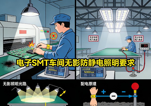 SMT贴片生产线高清无影照明实景