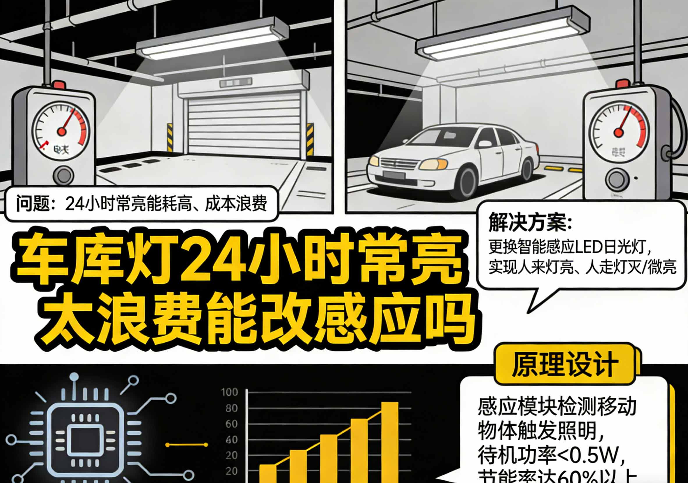 车库灯24小时常亮太浪费能改感应吗(5) 车库灯24小时常亮太浪费能改感应吗(5)