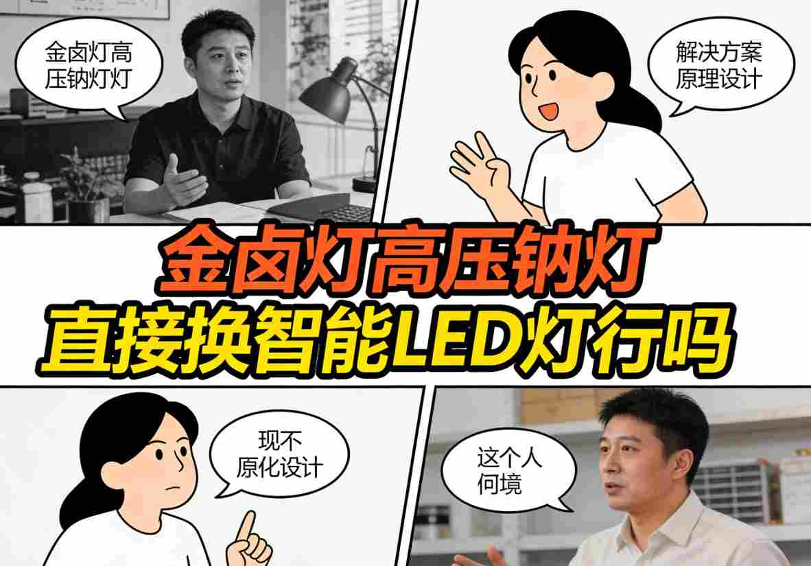 传统金卤灯与高压钠灯外观与线路实拍