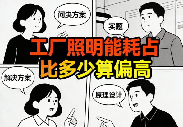 工厂车间全景照明能耗示意图