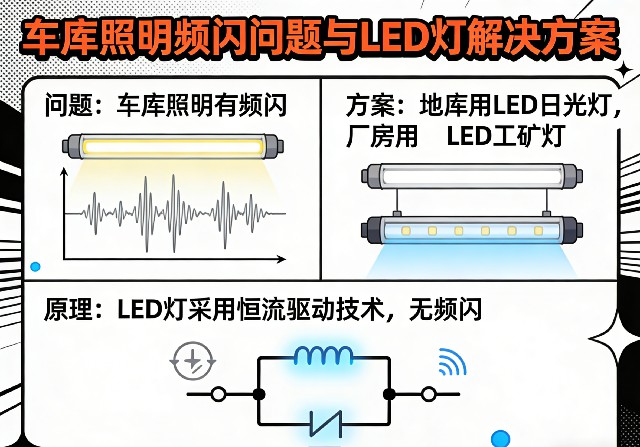 车库照明频闪问题示例