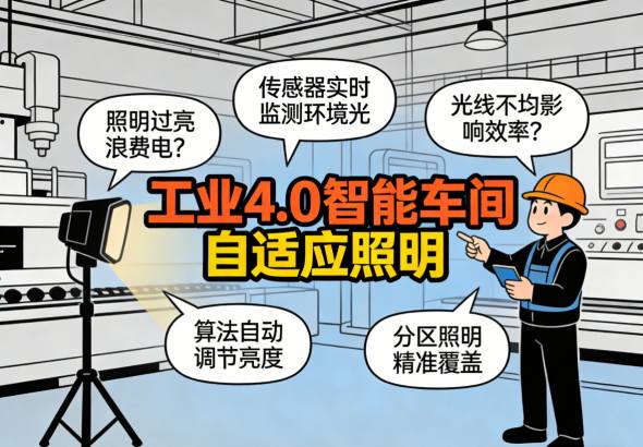 智能车间柔性生产线自适应照明实景