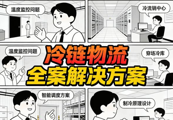 冷链物流中心全场景照明痛点展示 冷库穿堂办公室光线对比