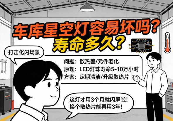 延长星空灯寿命的保养方法示意图