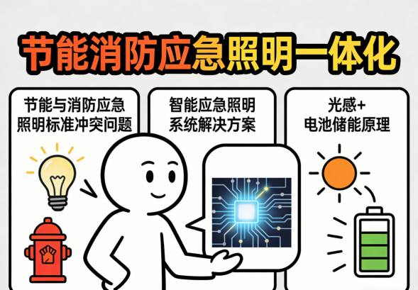 消防应急照明与节能照明对比图 传统方案矛盾点