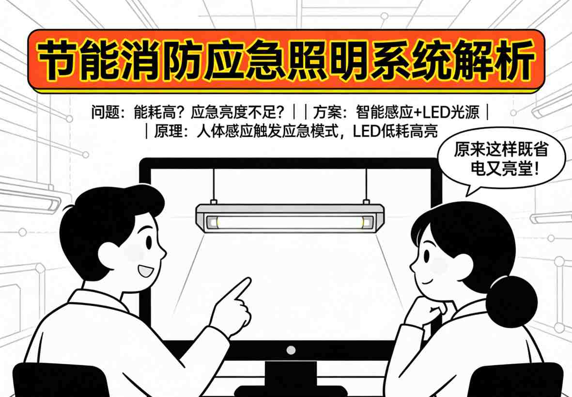 智能消防应急照明系统原理图 双模式切换设计