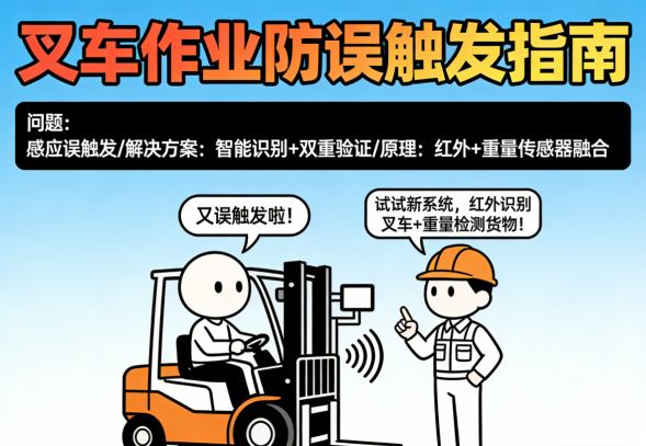 叉车作业区域感应误触发问题现场图