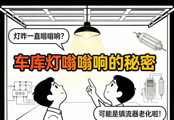 电工使用专业仪器检测车库照明线路 排查电压和接触问题