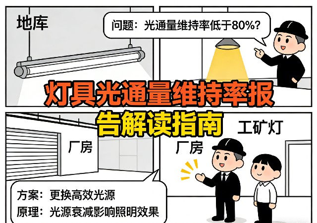 灯具光通量维持率报告样本图示与关键指标解析