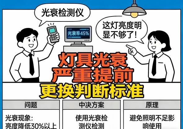 灯具光衰严重对比图 新旧灯具亮度差异明显