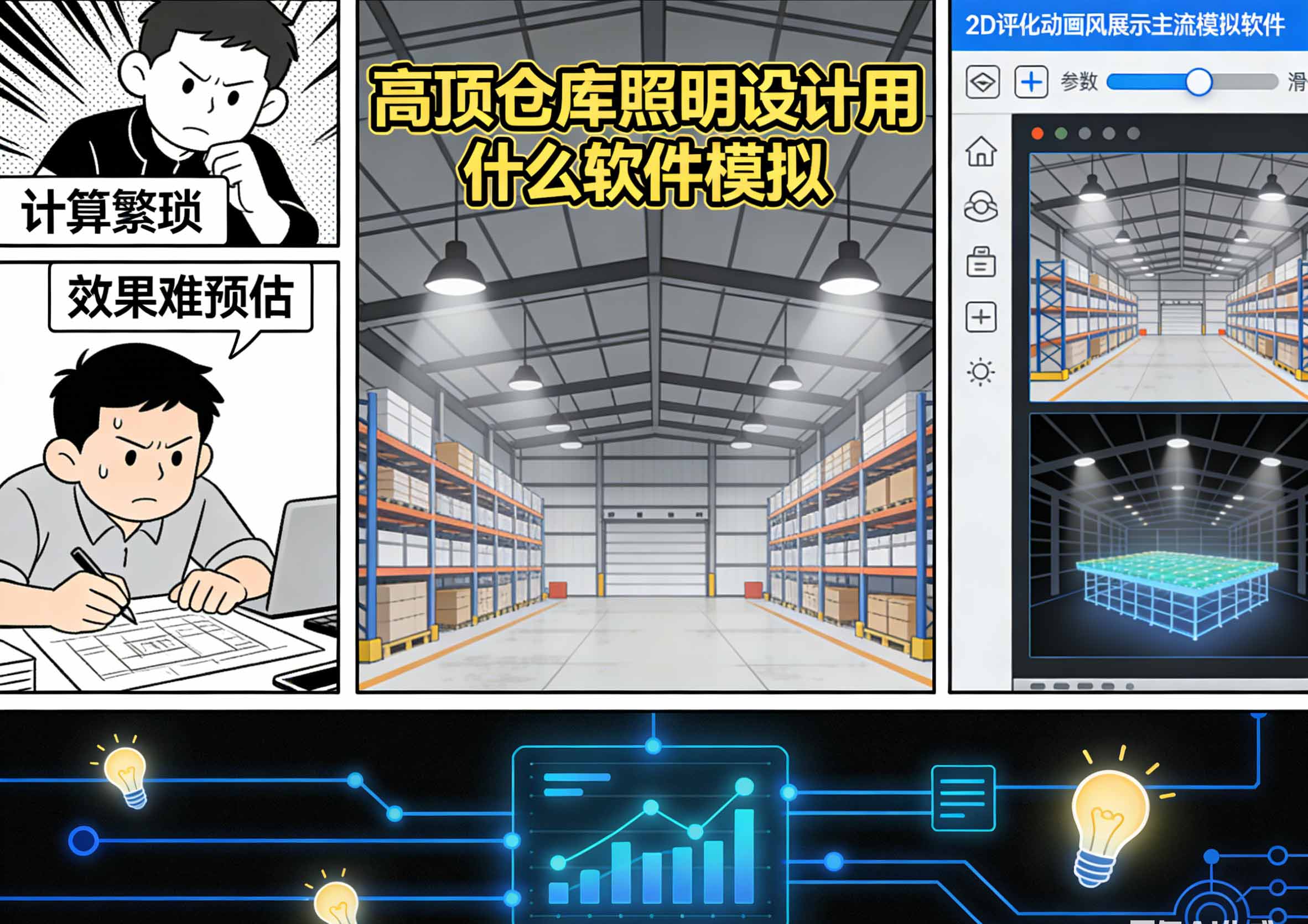 高顶仓库照明设计用什么软件模拟(5)