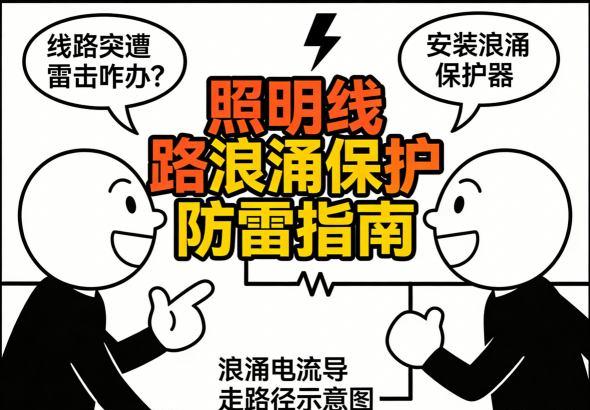 照明线路浪涌保护器安装示意图 雷击对电路影响