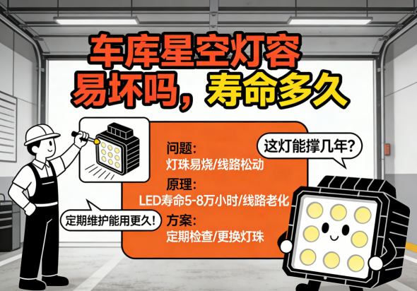 星空灯正确安装与维护示意图