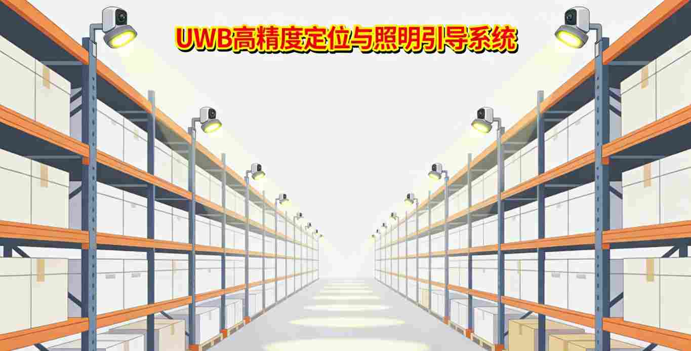 UWB定位解决大型仓库找货难照明浪费问题-应用场景1