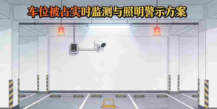 车位被占实时监测警示灯现场安装图 2026