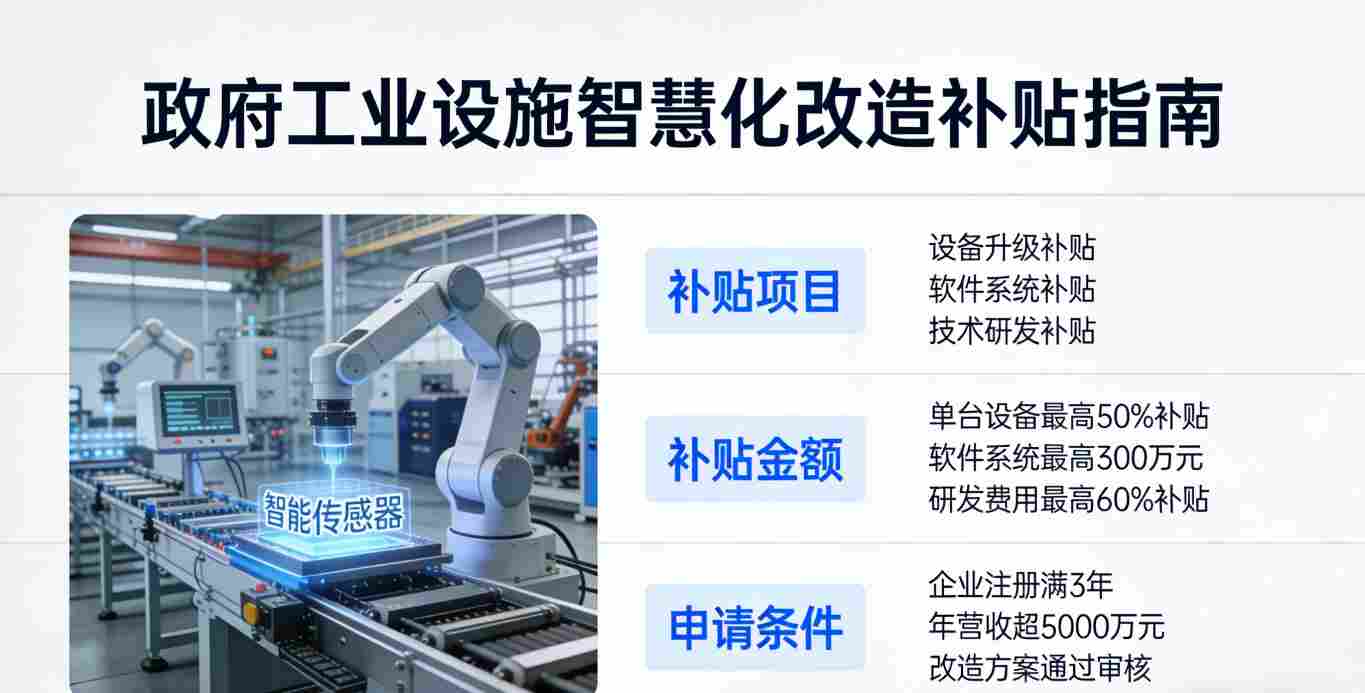 数字化工厂看板 政府补贴智慧化改造 2026