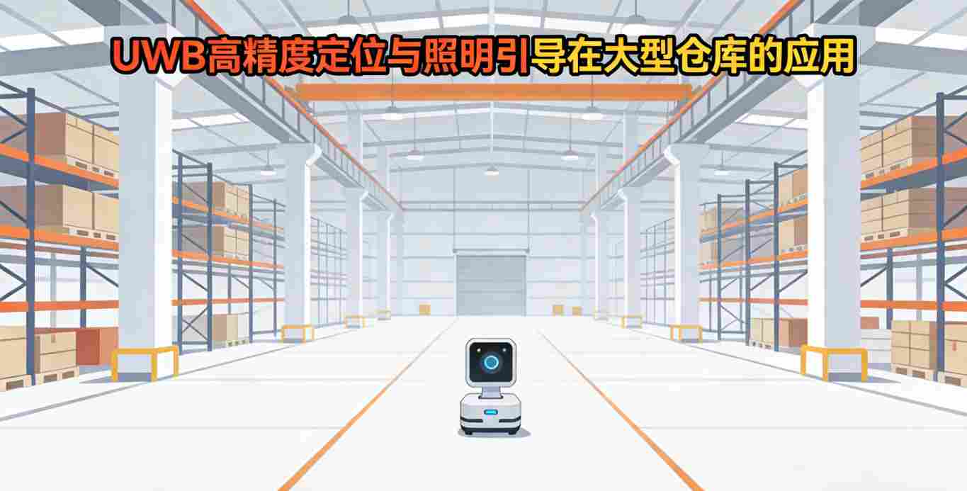 UWB仓库分区定位照明引导效果-货架区