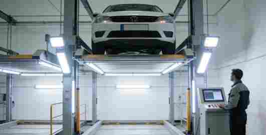 机械式停车库充电位灯光联动