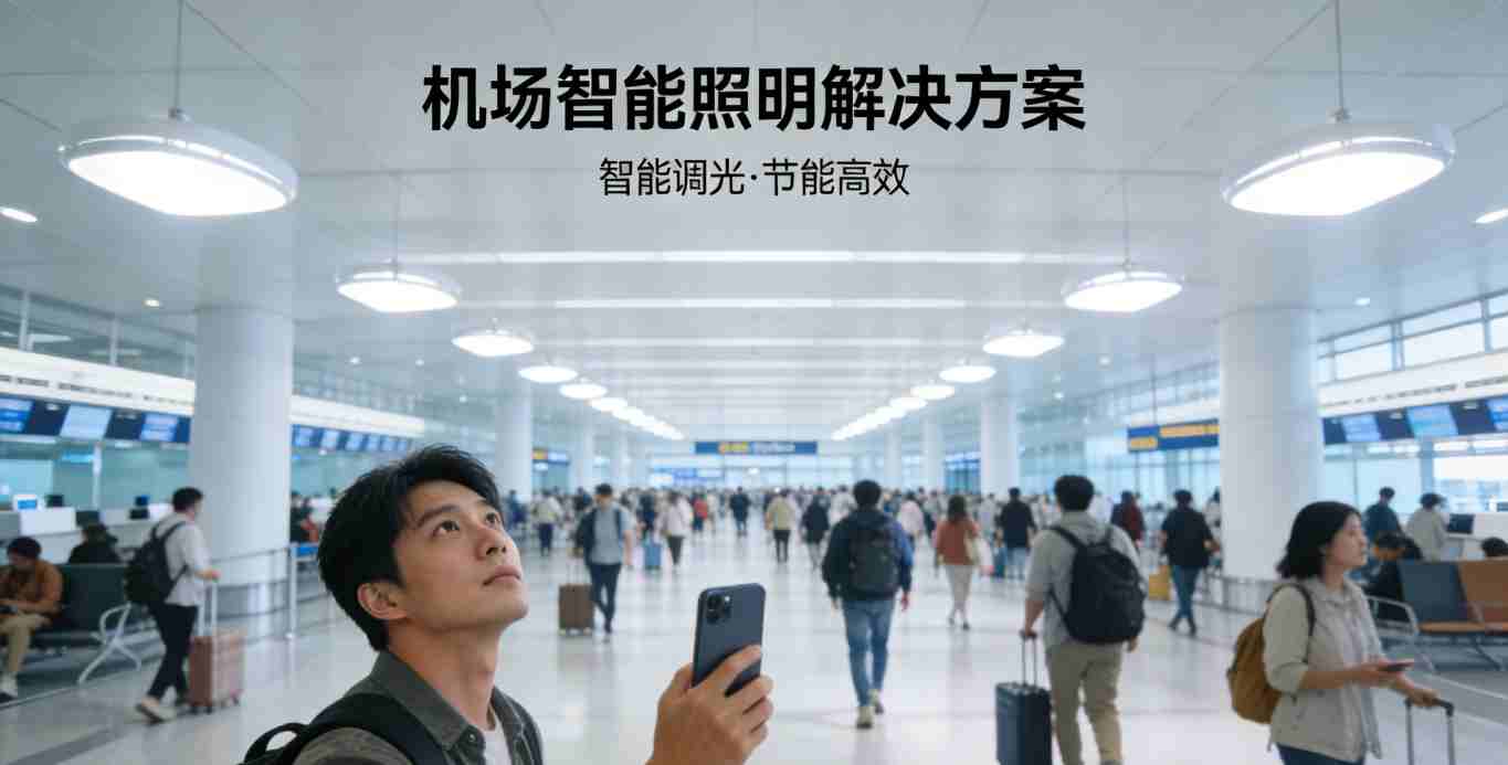 机场航站楼智能照明节能改造-出发大厅实拍2026