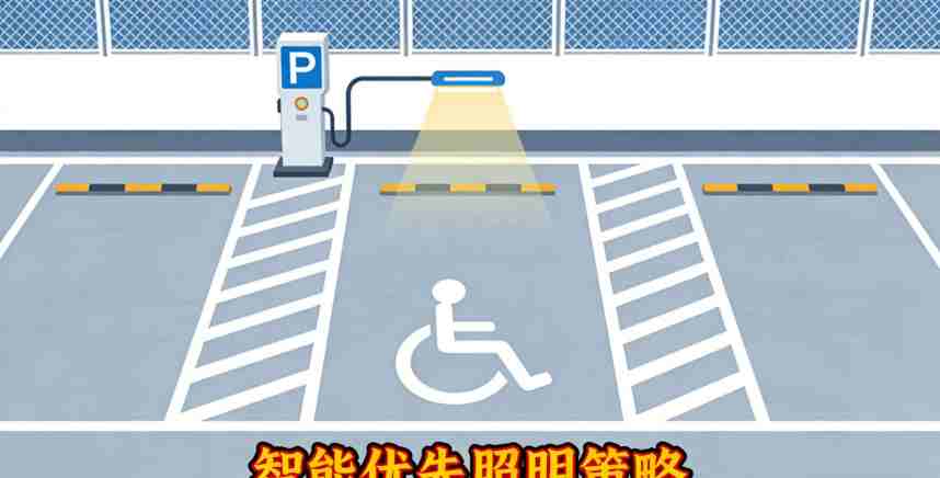 无障碍车位智能照明策略实拍1-2026