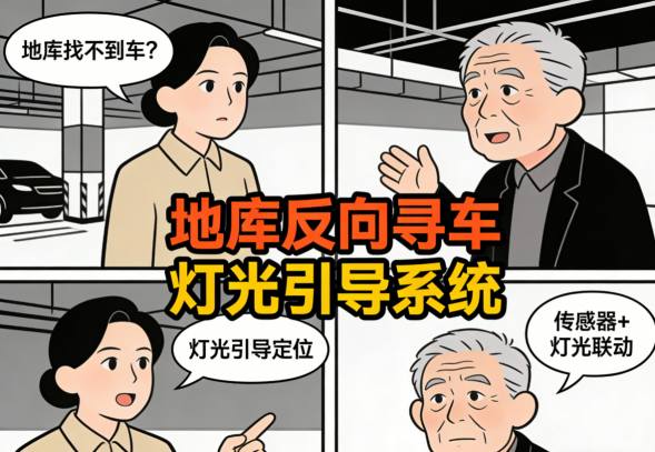 智能系统规划从查询点到车位的动态灯光路径