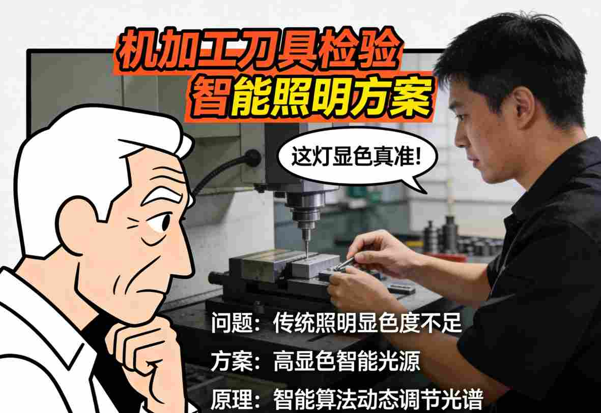 智能照明系统在刀具检验区的安装效果全景