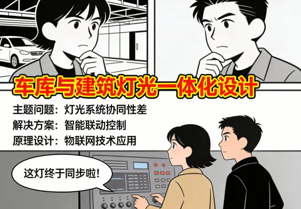 车库与建筑灯光一体化智能联动效果展示
