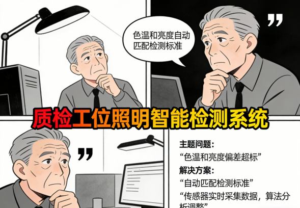 质检工位智能照明系统安装与调试实景图