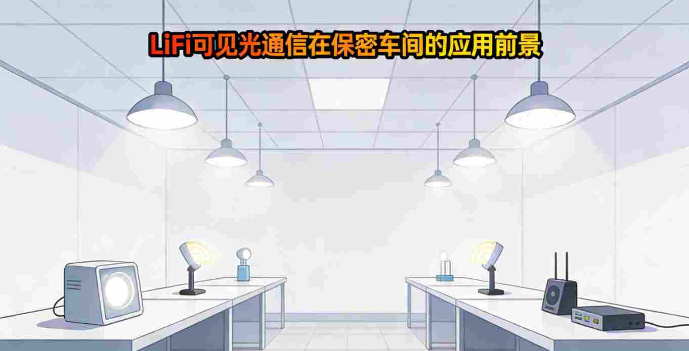 LiFi可见光通信原理示意保密车间-2026