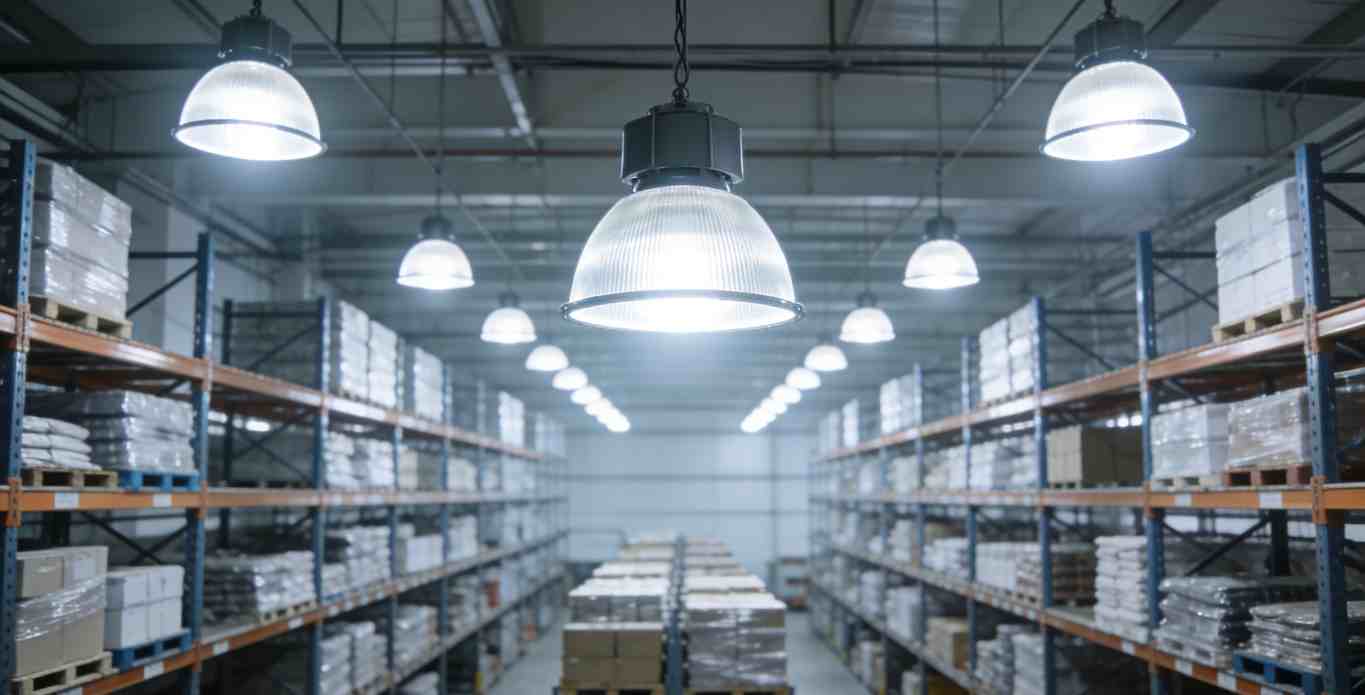 智能照明车间全景 宽敞明亮现代感