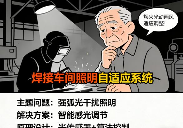 焊接车间智能照明系统安装施工实景图