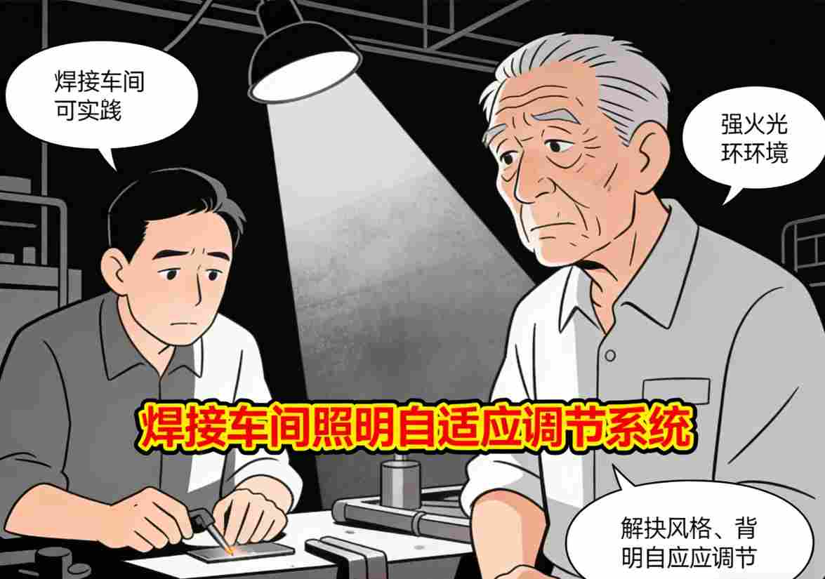 焊接车间改造前照明环境实拍图