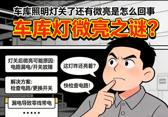 电工使用电笔检测车库照明开关线路图