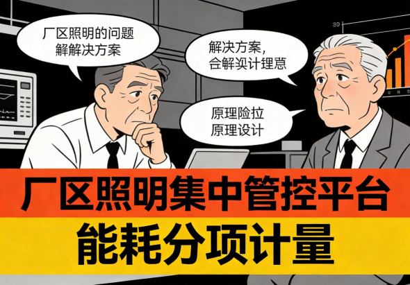 厂区照明集中管控平台大屏可视化界面