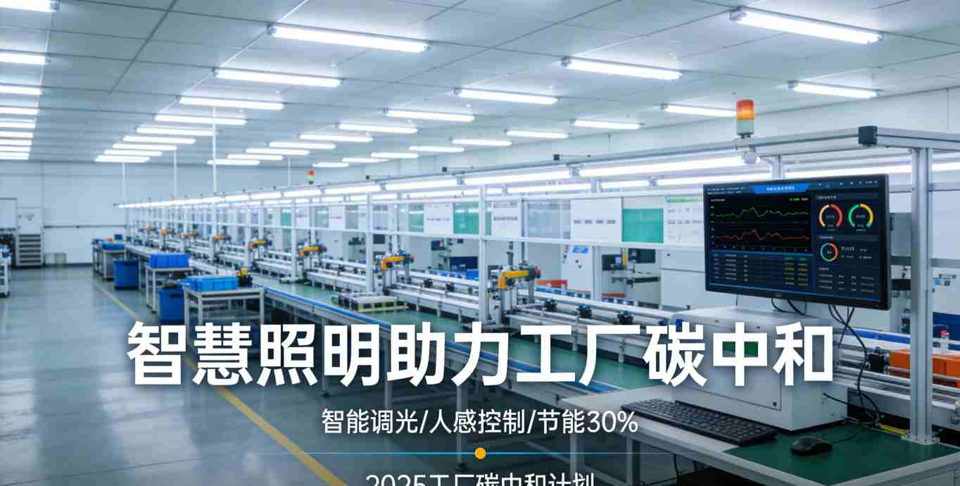 智慧照明工位感应减碳效果6