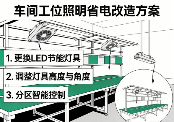 改造后明亮工位LED照明