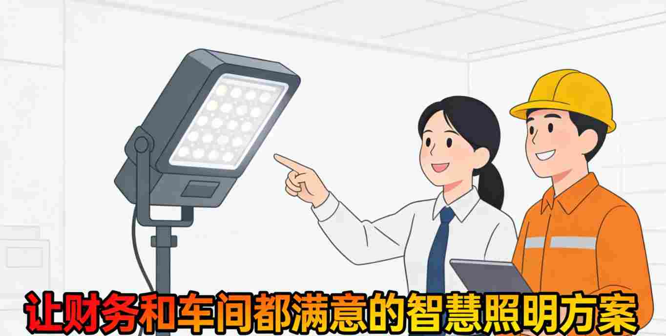 专业施工团队调试智慧照明