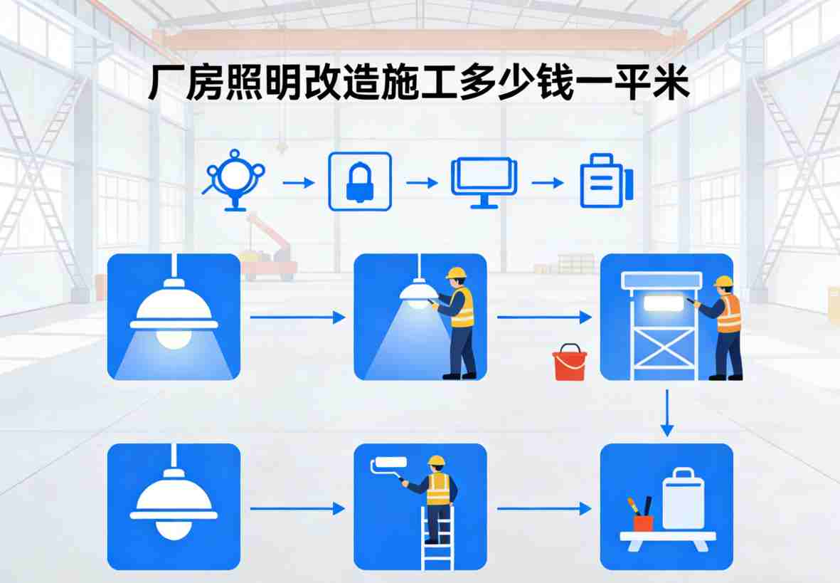 厂房照明改造施工案例实拍-2026新款工矿灯