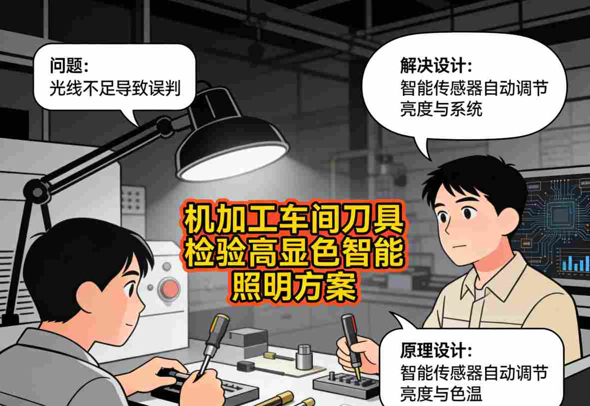 高显色智能照明下刀具微痕清晰展示对比