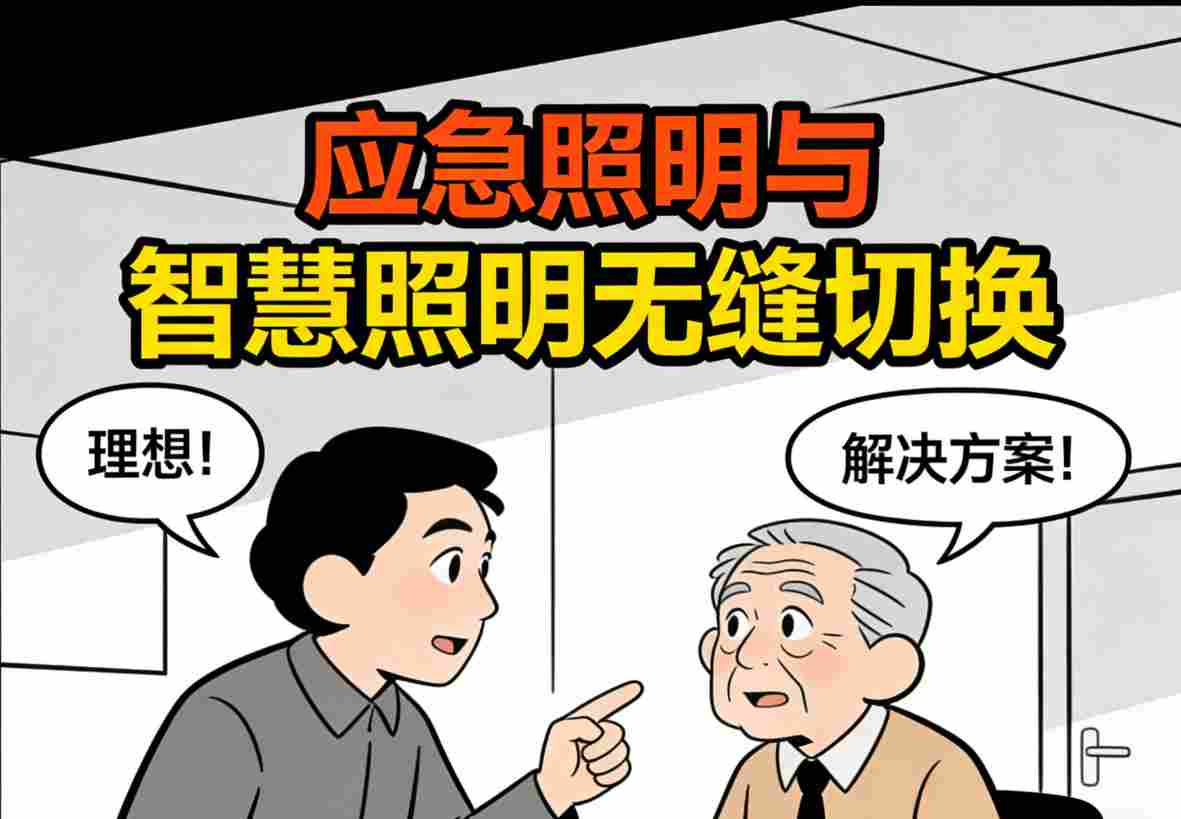 应急照明与智慧照明无缝切换工作原理示意图