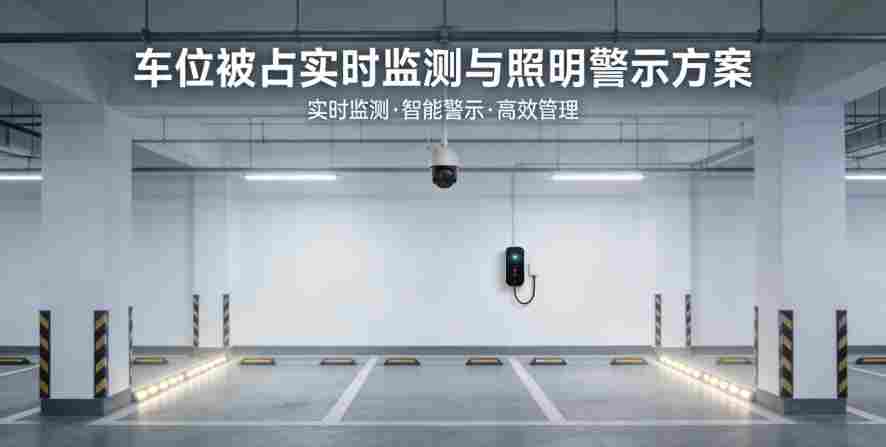 商场VIP车位智能照明警示效果 占位灯光