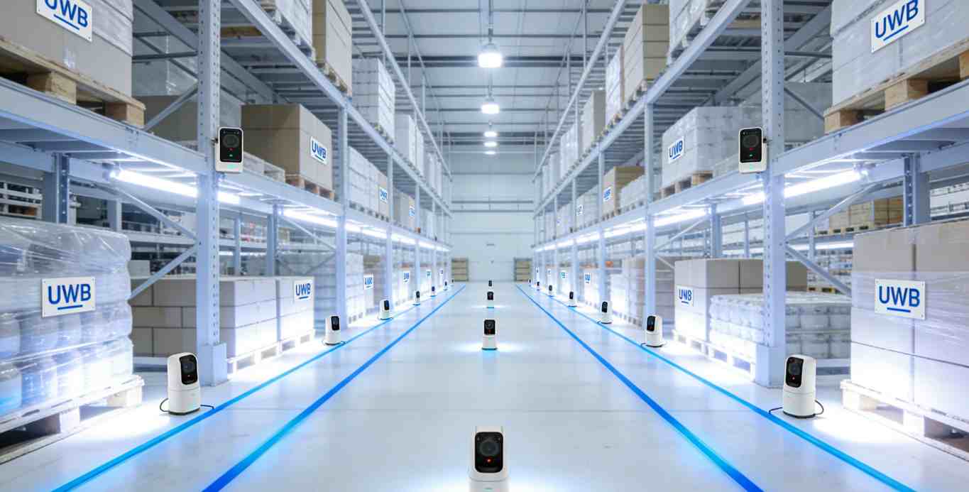 UWB高精度定位照明引导后台大屏实时显示