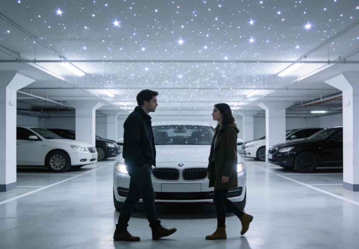 地库星空灯智能照明实际应用场景-停车指引效果