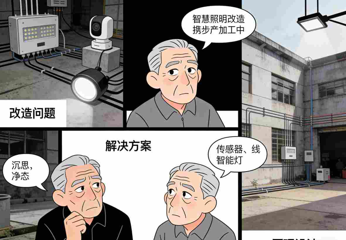 智慧照明改造后厂房效果-明亮智能环境