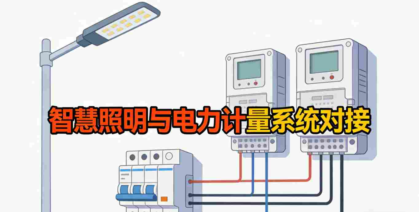 智慧照明网关与电表通讯示意图