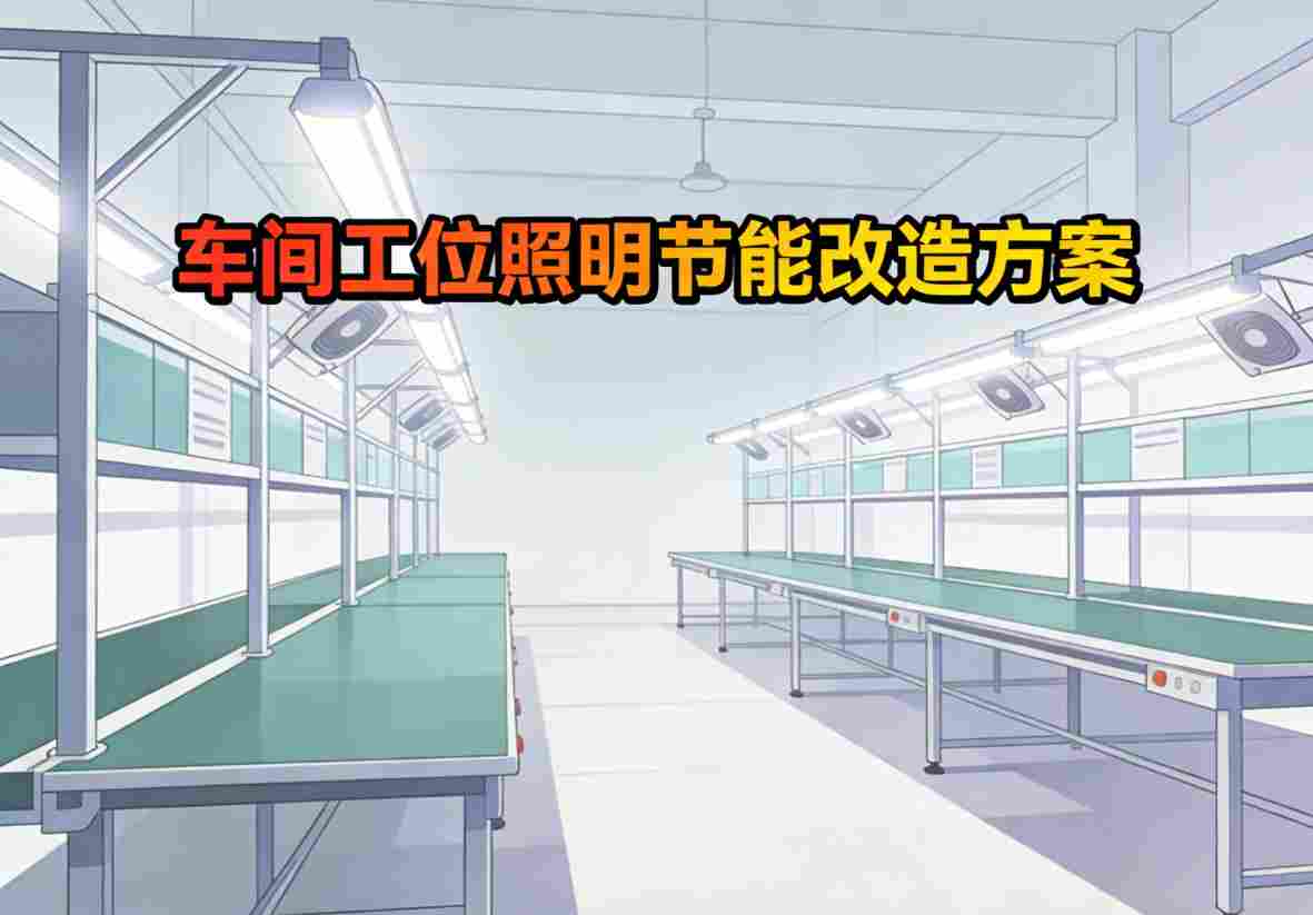 老旧车间工位照明昏暗耗电-痛点图