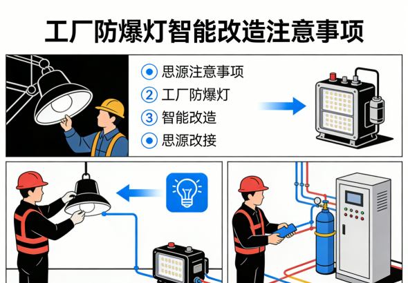 改造前防爆灯昏暗实拍