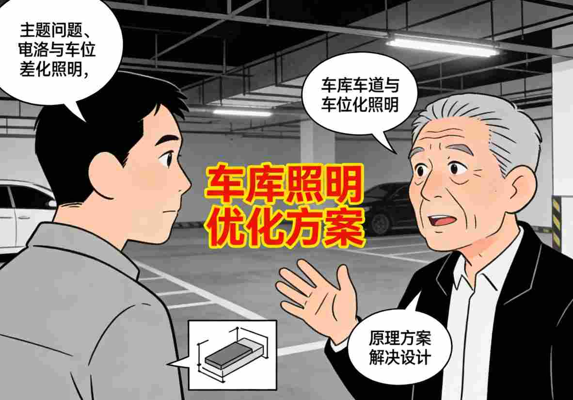 车库不同功能区域差异化照明实施效果对比