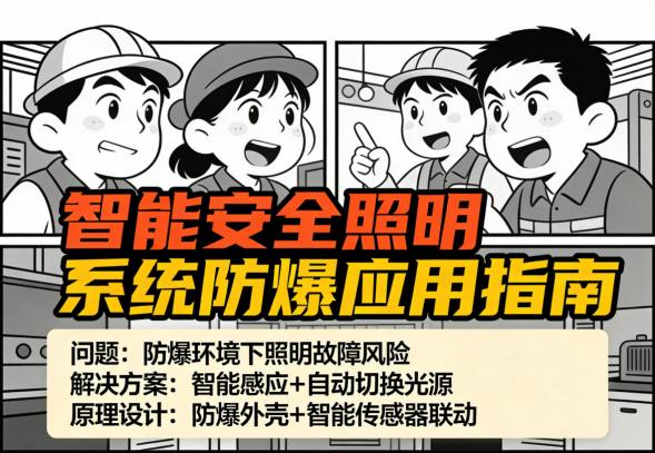 喷涂车间智能安全照明系统核心部件与传感器特写